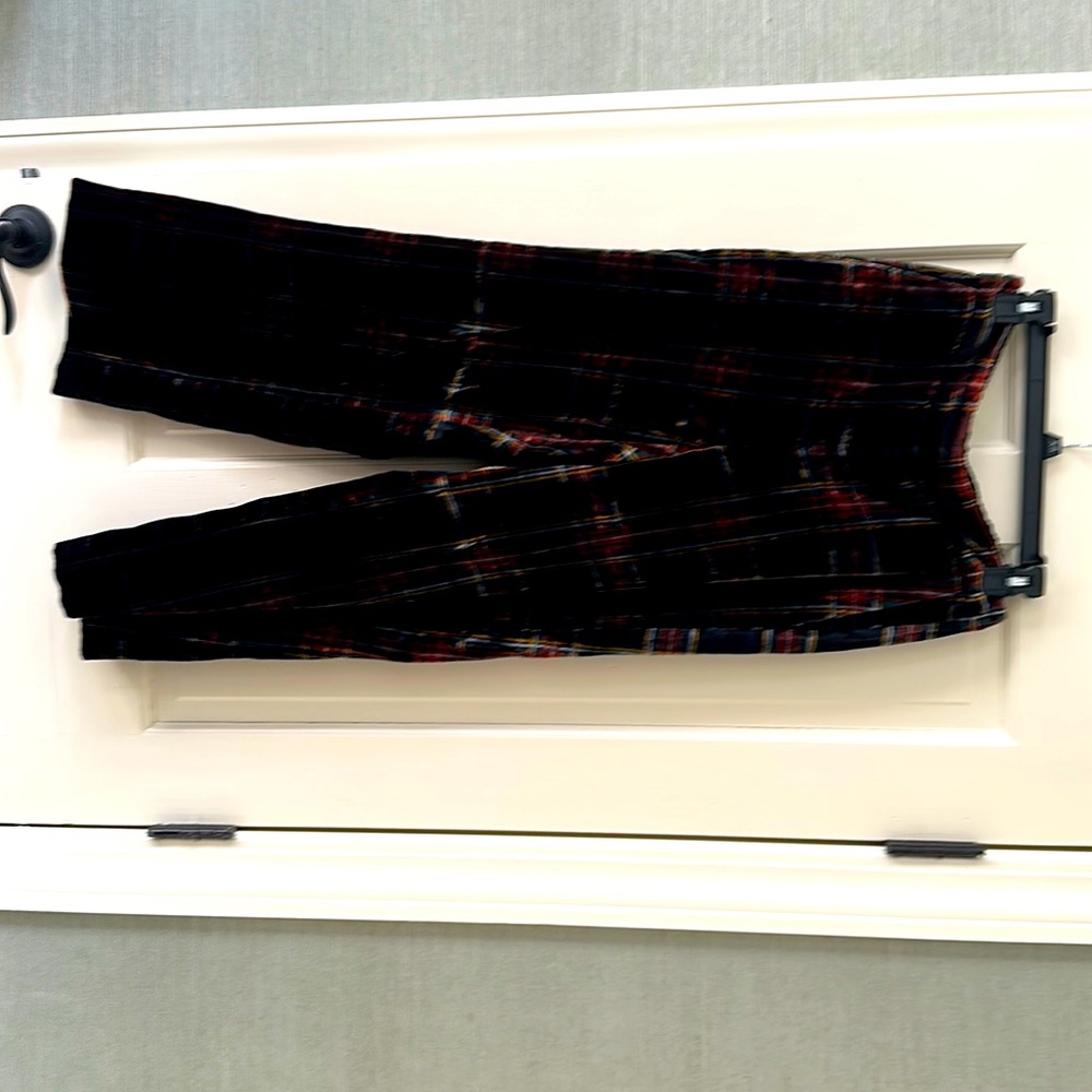 JCrew wide leg crop velvet pant
